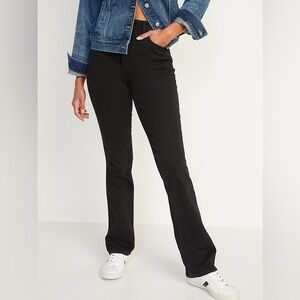 NWT🖤Old Navy Extra High-Waisted Button-Fly Kicker Boot-Cut Black Jeans Size 16